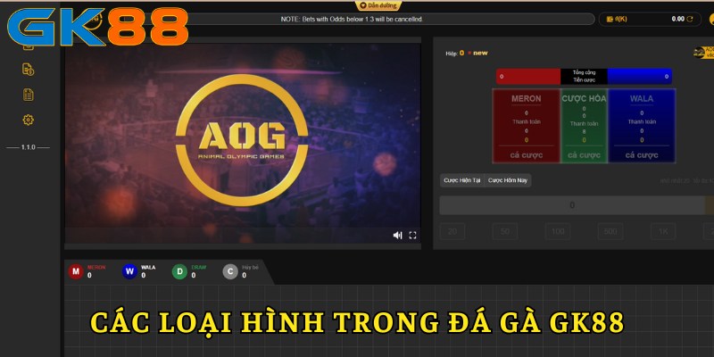 Loại hình đá gà GK88 hấp dẫn
